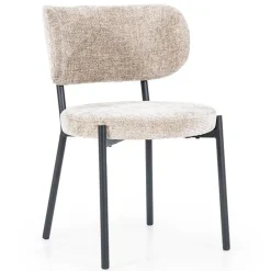 Hot Straluma Trendy eetkamerstoel gemêleerd taupe met zwarte poot
