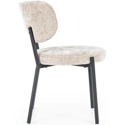 Hot Straluma Trendy eetkamerstoel gemêleerd taupe met zwarte poot
