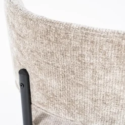 Hot Straluma Trendy eetkamerstoel gemêleerd taupe met zwarte poot