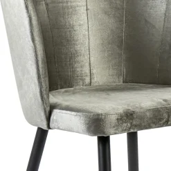 Online Straluma Trendy eetkamerstoel velours met zwarte poot