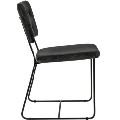 Shop Straluma Trendy eetkamerstoel velvet grijs met metalen poot