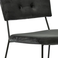 Shop Straluma Trendy eetkamerstoel velvet grijs met metalen poot