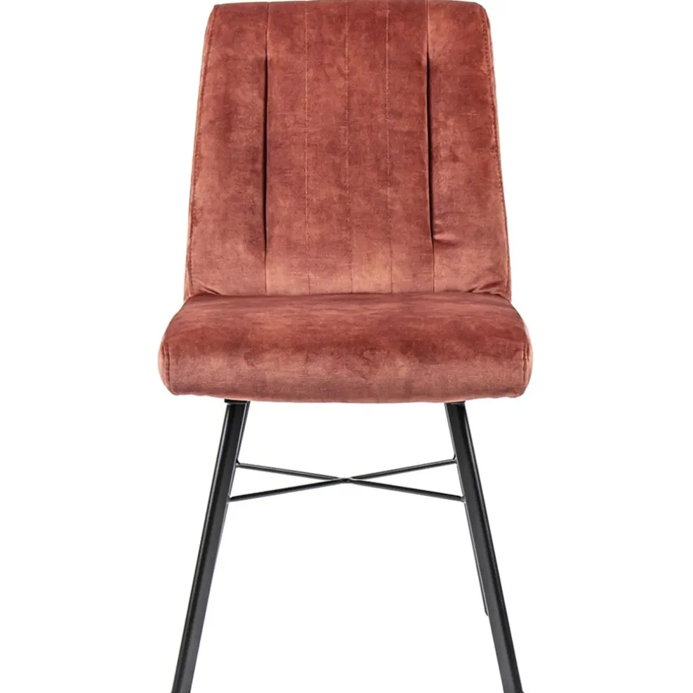 Hot Straluma Trendy eetkamerstoel velvet blush met zwarte pootjes