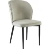 Cheap Straluma Trendy eetkamerstoel wit velours met zwart metalen poot