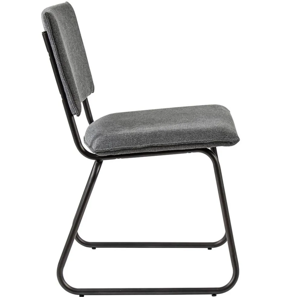Store Straluma Trendy eettafelstoel grijs met gunmetal poot