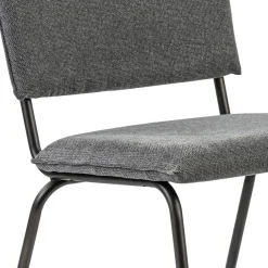 Store Straluma Trendy eettafelstoel grijs met gunmetal poot