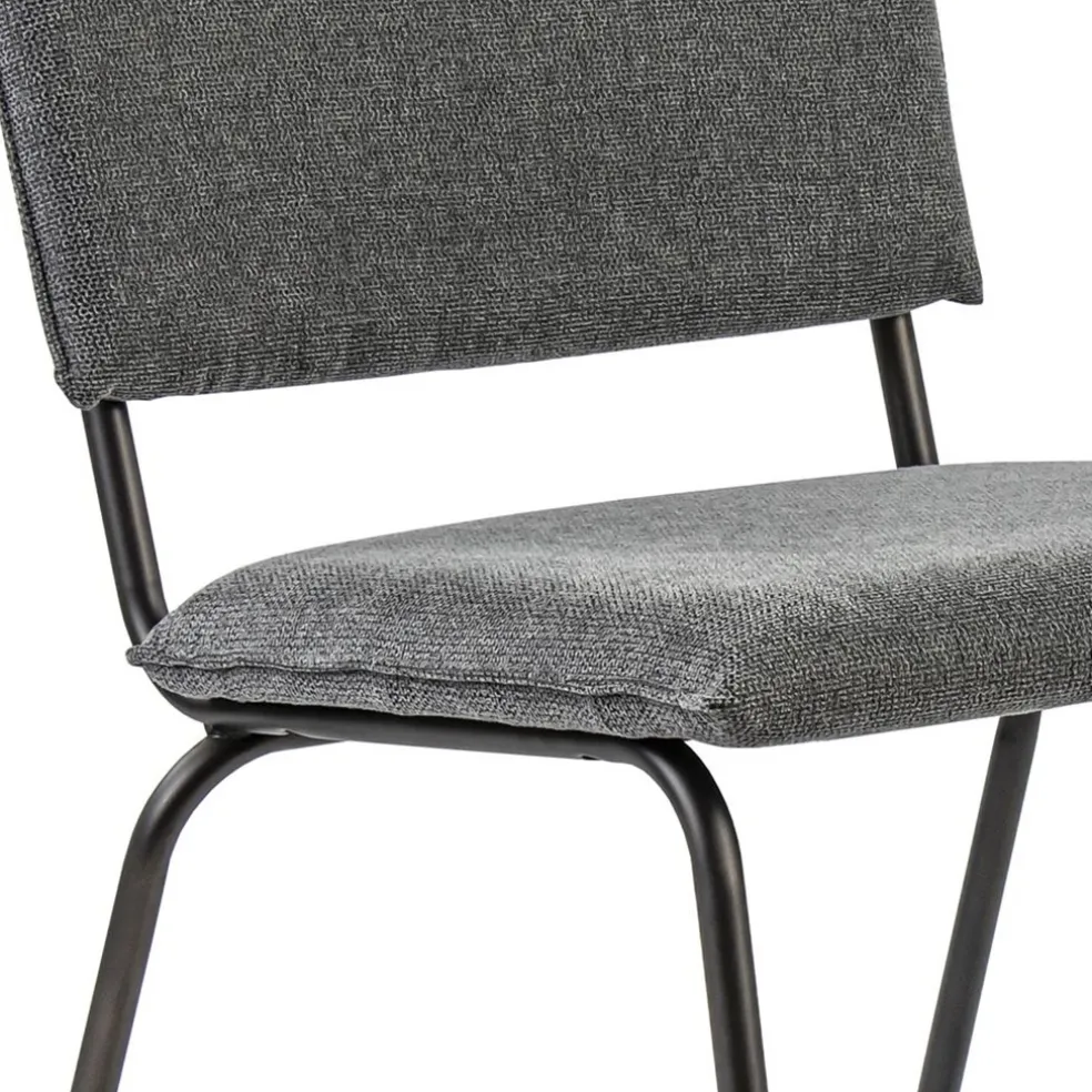 Store Straluma Trendy eettafelstoel grijs met gunmetal poot
