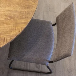 Store Straluma Trendy eettafelstoel grijs met gunmetal poot