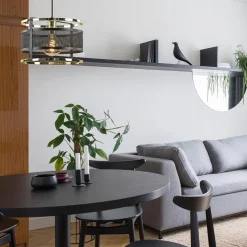 Clearance Straluma Trendy hanglamp mat zwart met hoogglans goud