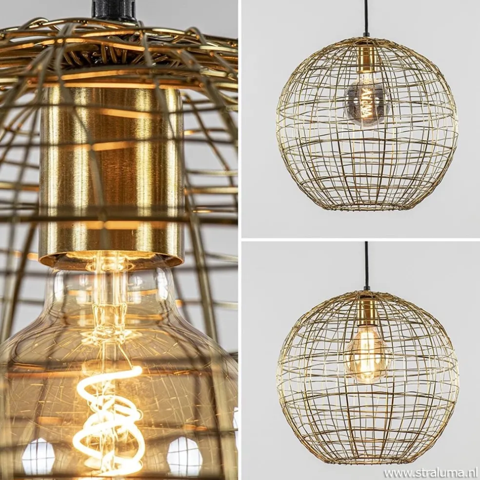 Hot Straluma Trendy hanglamp Mirana goud L&L