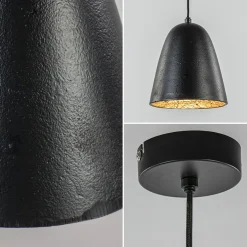 Outlet Straluma Trendy hanglamp Sumeri mat zwart met goud