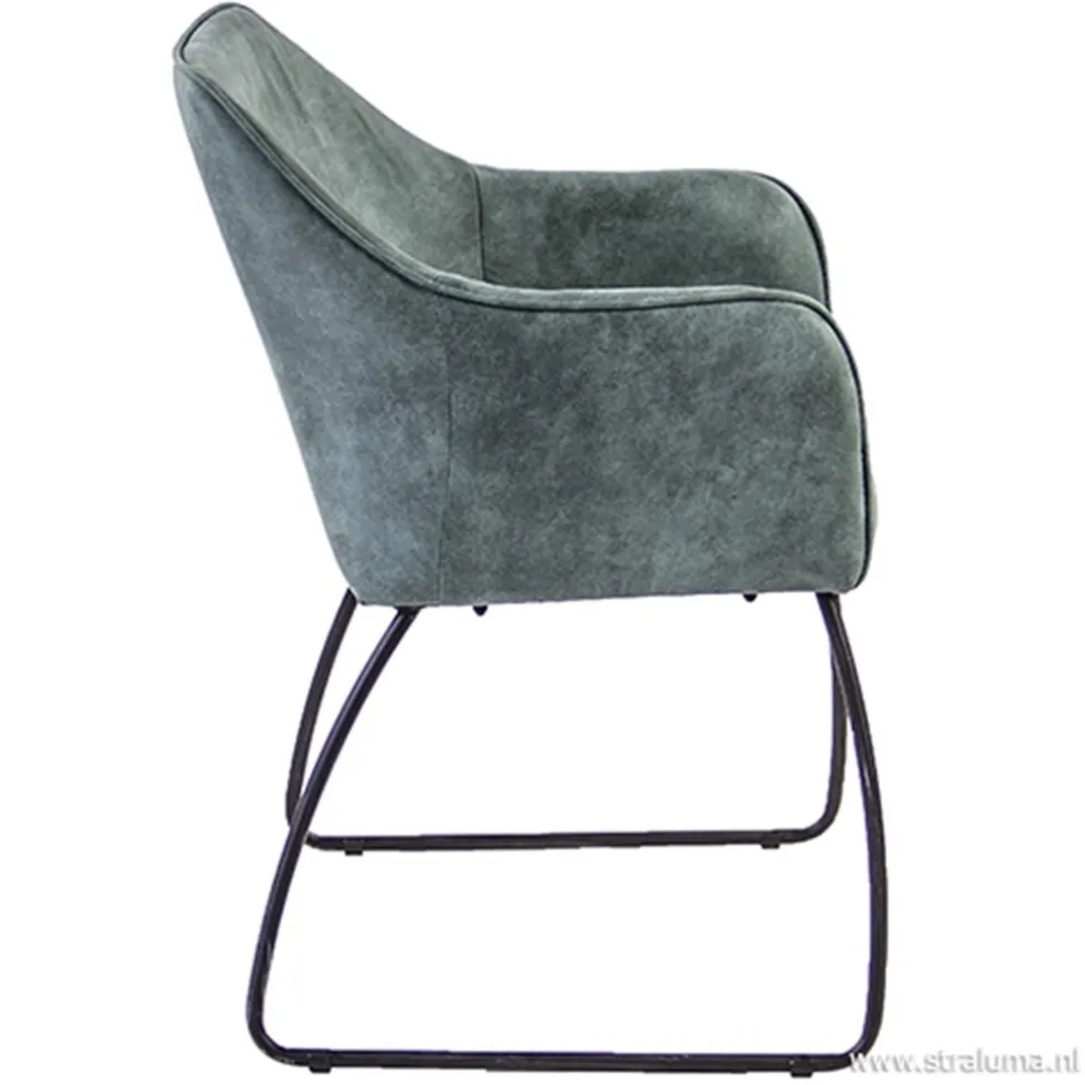 Flash Sale Straluma Trendy kuipstoel met zwart metalen poot