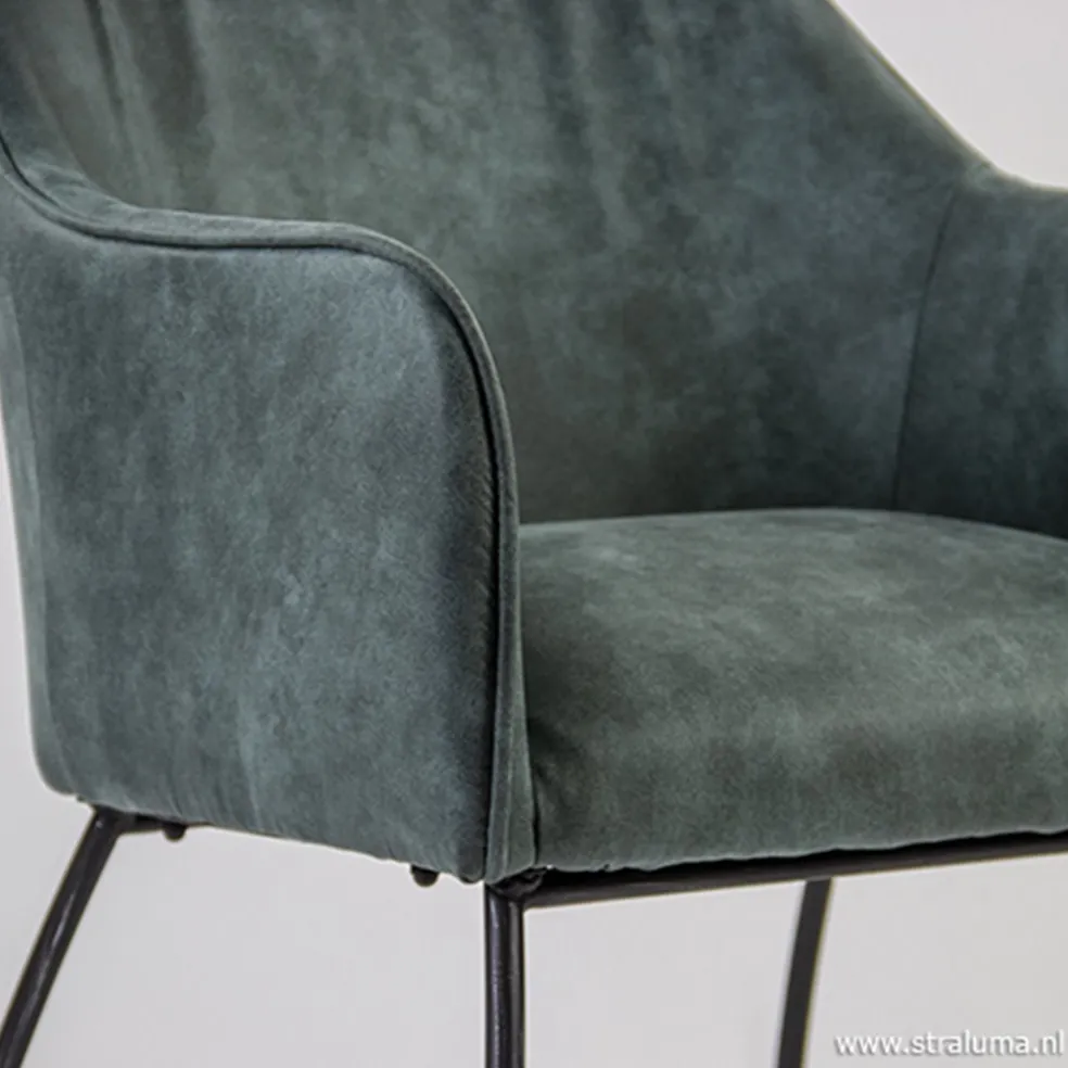 Flash Sale Straluma Trendy kuipstoel met zwart metalen poot
