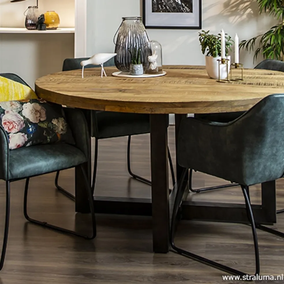 Flash Sale Straluma Trendy kuipstoel met zwart metalen poot