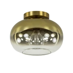 Outlet Straluma Trendy plafondlamp goud met goud gradiënt glas