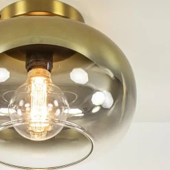 Outlet Straluma Trendy plafondlamp goud met goud gradiënt glas