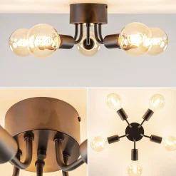 Best Straluma Trendy plafondlamp mat zwart exclusief lichtbron