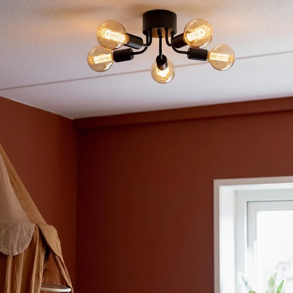 Best Straluma Trendy plafondlamp mat zwart exclusief lichtbron
