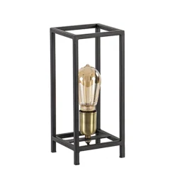 Shop Straluma Trendy tafellamp Marlay zwart met brons