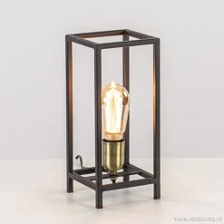 Shop Straluma Trendy tafellamp Marlay zwart met brons