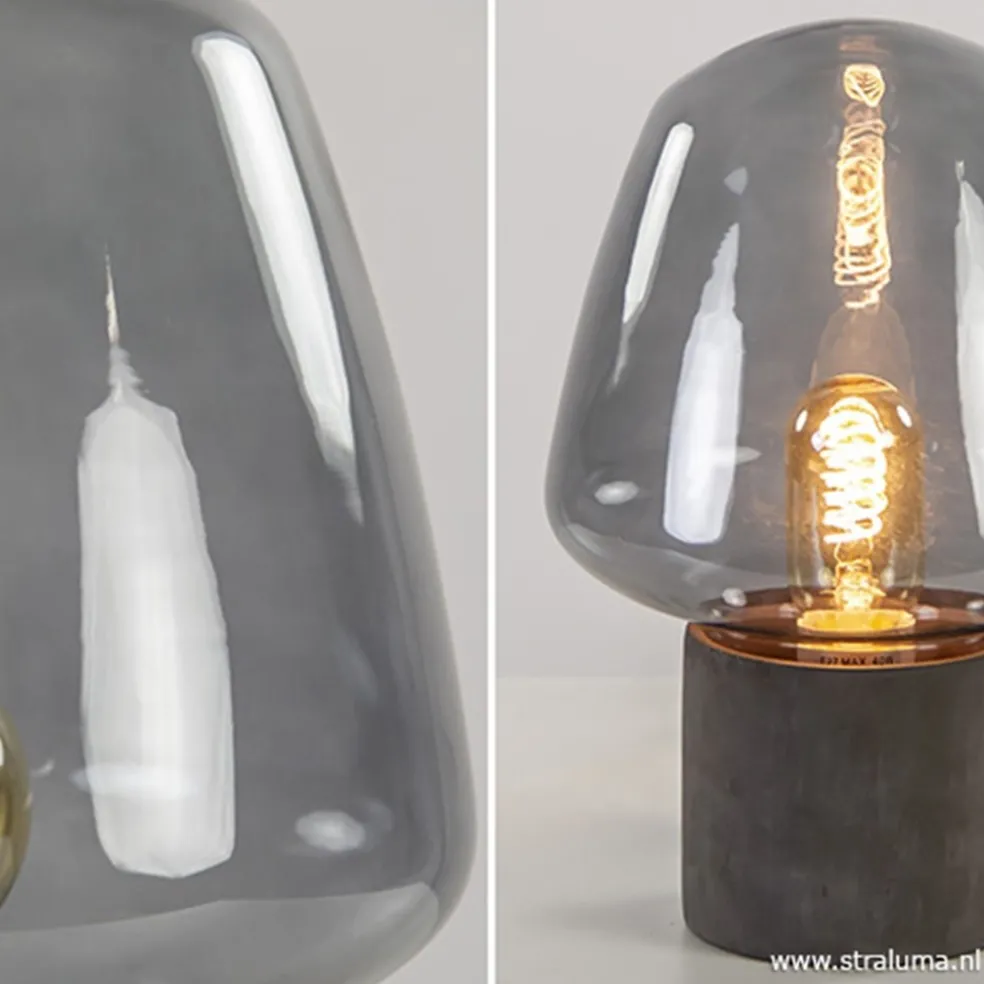 Fashion Straluma Trendy tafellamp met smokey glas