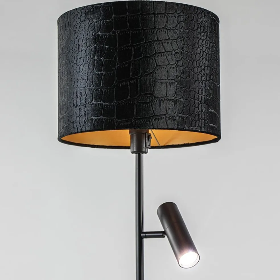 Cheap Straluma Trendy vloerlamp met kap zwart met goud