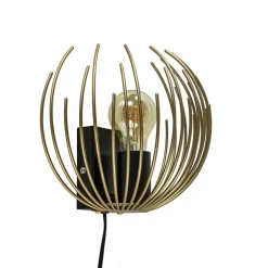 Cheap Straluma Trendy wandlamp goud met zwart inclusief snoer