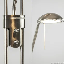 Sale Straluma Uplighter met leesarm New Luna nikkel