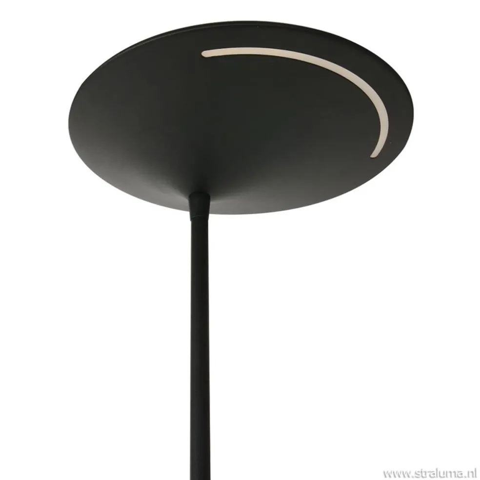 Shop Straluma Uplighter zwart met leeslamp - 2 x pushdimmer