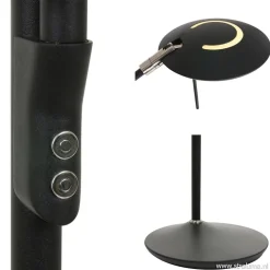 Shop Straluma Uplighter zwart met leeslamp - 2 x pushdimmer
