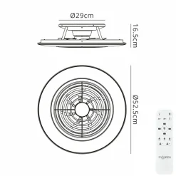 Hot Straluma Ventilator Alisio Mini zwart met remote