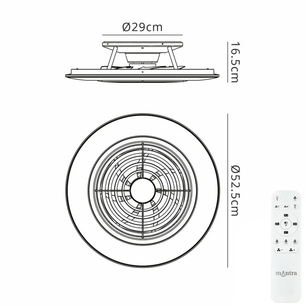 Hot Straluma Ventilator Alisio Mini zwart met remote