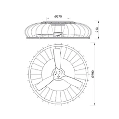 Best Straluma Ventilator Nature hout/zwart remote/app