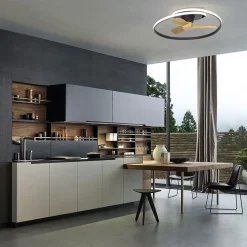 Outlet Straluma Ventilator Ocean zwart/hout + remote cct