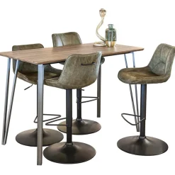 Flash Sale Straluma Verstelbare barkruk metalen poot met microleder zitting
