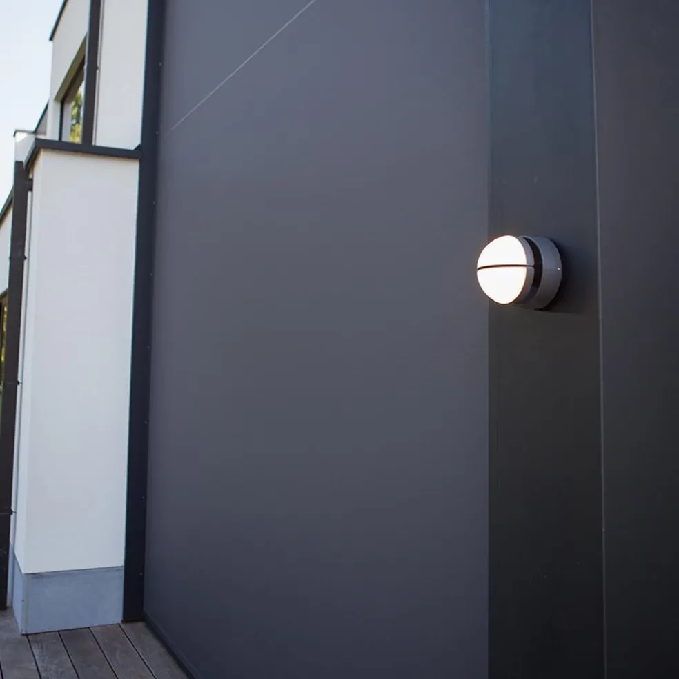 Clearance Straluma Verstelbare buitenlamp rond donker grijs inclusief LED