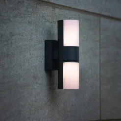 Sale Straluma Verstelbare LED buitenlamp 2-lichts cilinder donker grijs