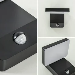 Online Straluma Verstelbare LED buitenlamp zwart IP54 met sensor