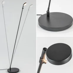 Fashion Straluma Verstelbare LED leeslamp zwart geborsteld staal dim-to-warm