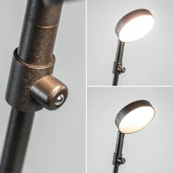 Fashion Straluma Verstelbare LED leeslamp zwart geborsteld staal dim-to-warm