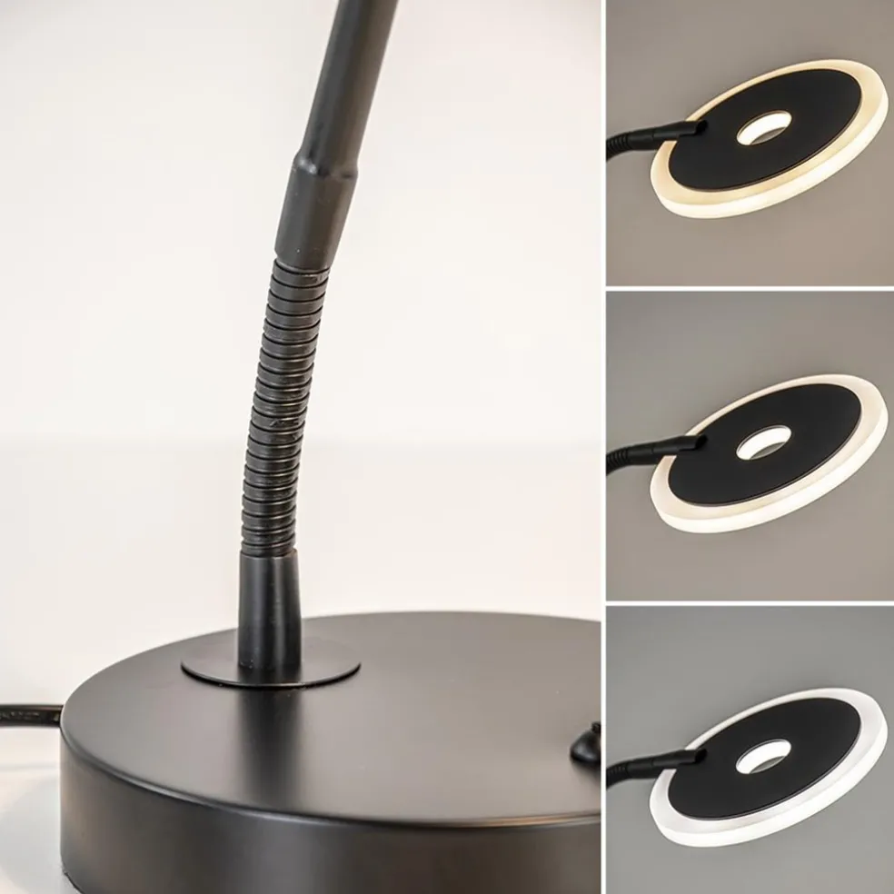 Outlet Straluma Verstelbare LED tafel/bureaulamp mat zwart dimbaar