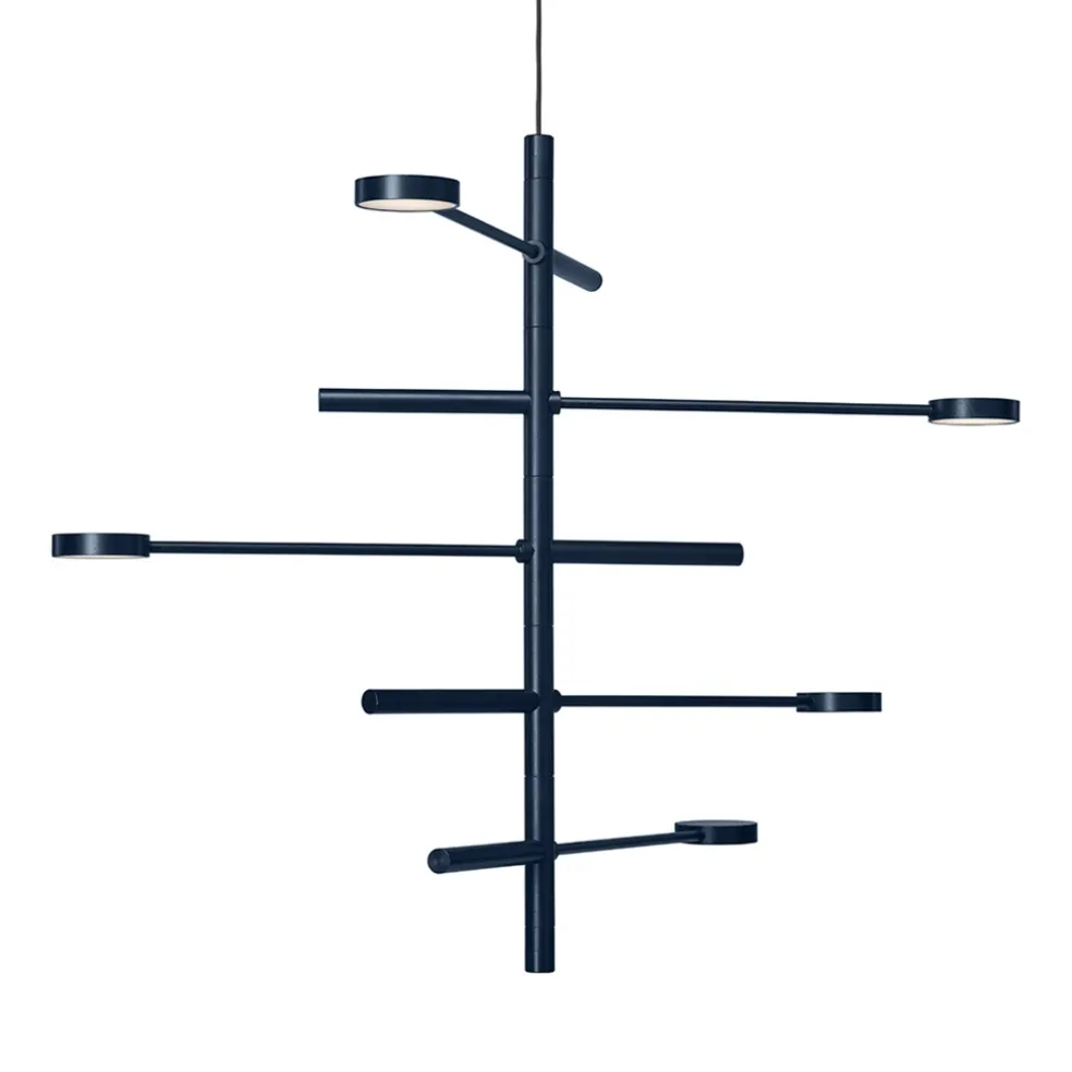 Best Straluma Verstelbare 5-lichts design hanglamp azuriet blauw