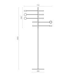 Best Sale Straluma Verstelbare 5-lichts LED vloerlamp zwart dimbaar