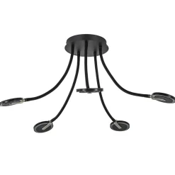 Store Straluma Verstelbare 5-lichts plafondlamp LED met smoke glas