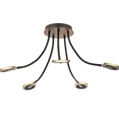 Store Straluma Verstelbare 5-lichts plafondlamp LED met smoke glas