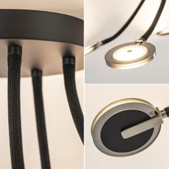 Store Straluma Verstelbare 5-lichts plafondlamp LED met smoke glas