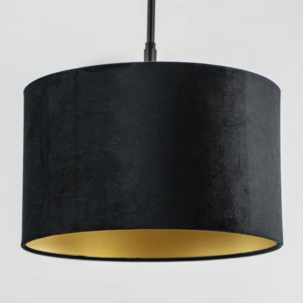 Clearance Straluma Verstelbare 2-lichts plafondlamp met velvet zwarte kappen