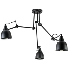 Discount Straluma Verstelbare 3-lichts plafondlamp met zwarte kappen