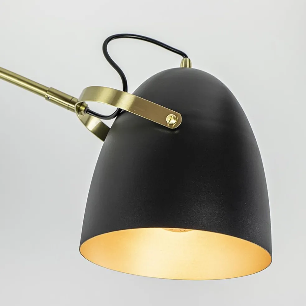 Discount Straluma Verstelbare plafondlamp mat zwart met goud