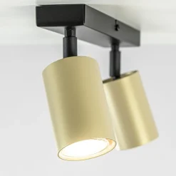Clearance Straluma Verstelbare plafondspot GU10 zwart met goud